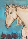 equine art,horse art,horse painting,original painting,original aceo,fine art,miniature painting,collectable art,quarter horse,art sale,abstract art,impressionistic painting,miller modern art,pmillerabstractart