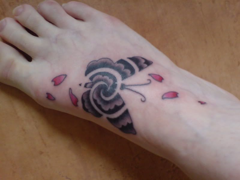 Foot Tattoo of Butterfly
