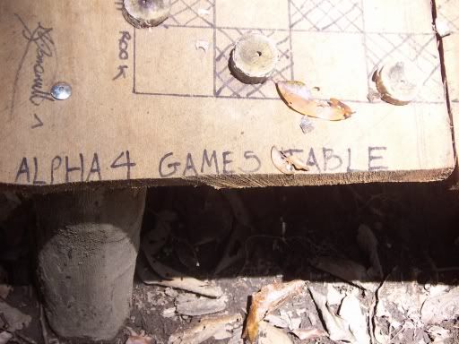 this old games board even had a half finished game of chess on it