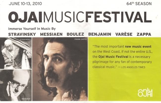 ojai music festival flyer brochure program