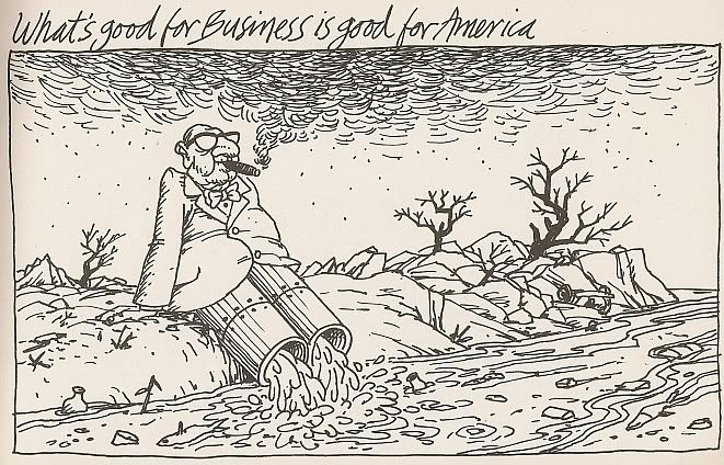 kliban what's good for business is good for america water pollution cartoon comic gasland