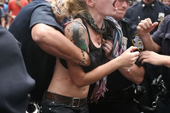 occupy wall street, police, grope