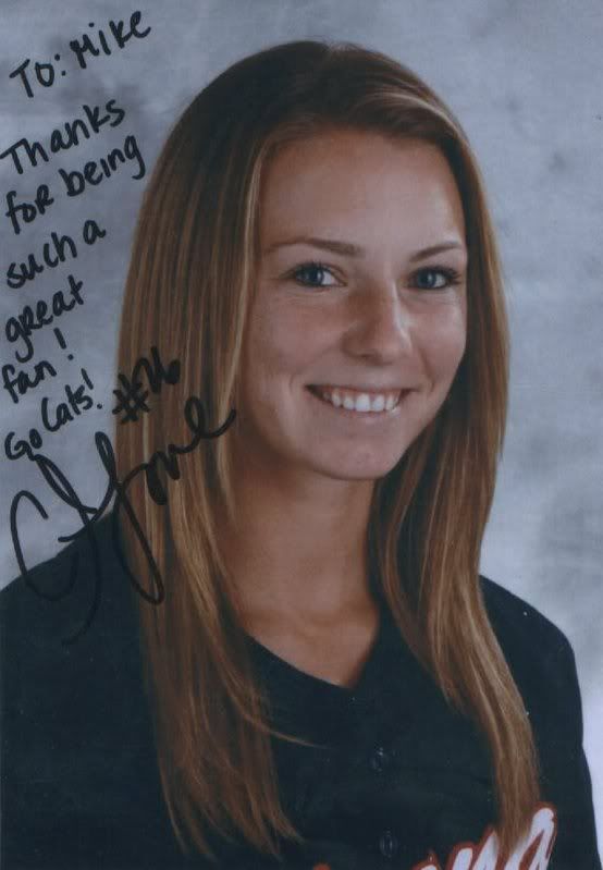 Arizona Softball Player Caitlin Lowe TTM Graphics Code Arizona
