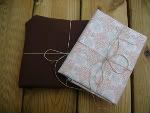 Chocolate Linen/Celtic Knot Print Pouch Sling Set