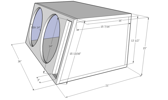 speaker box for 2 15s