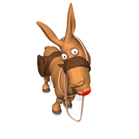 mule photo: Kissing Mule thanksgirl.gif