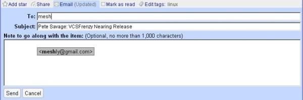 Google RSS Reader's New Feature Google Reader Email Feature