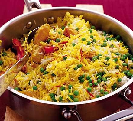 Saffron Rice with Chicken &amp; Peppers