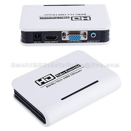 HDMI to VGA Video Audio HDTV Converter Box