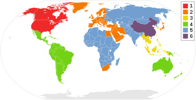 DVD Regions Map