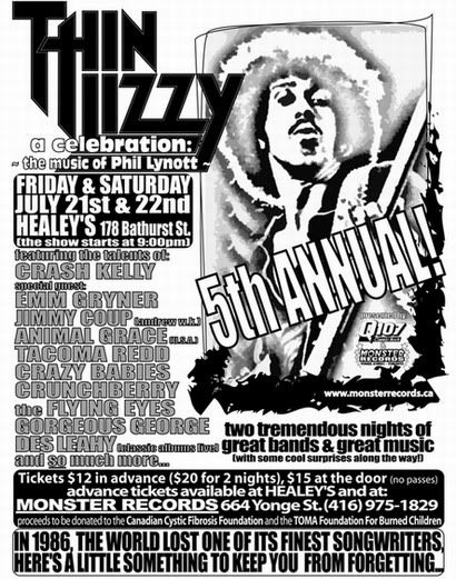 Monster Records & Q107 Proudly Present the 5th Annual Toronto Thin Lizzy Celebration
