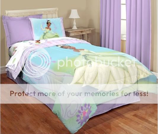 QUEEN SIZE Princess and the Frog comforter set/ bedding  