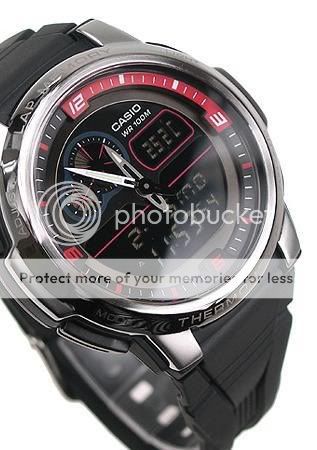 CASIO OUTGEAR THERMOMETER WR AQF 102W 1 Black Watch  