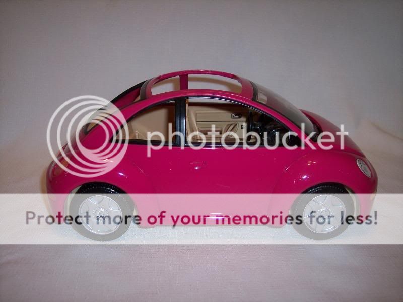 Fisher Price Loving Family Dollhouse Volkswagen Beetle bug Car PINK 